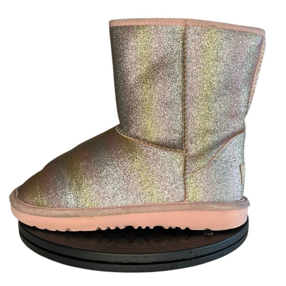 UGG Kids Glitter Boots in Pink and Gold